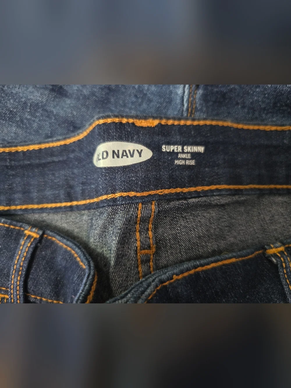 NWT Old Navy Womens Super Skinny Ankle High Rise Denim Blue Jeans 12 Long
